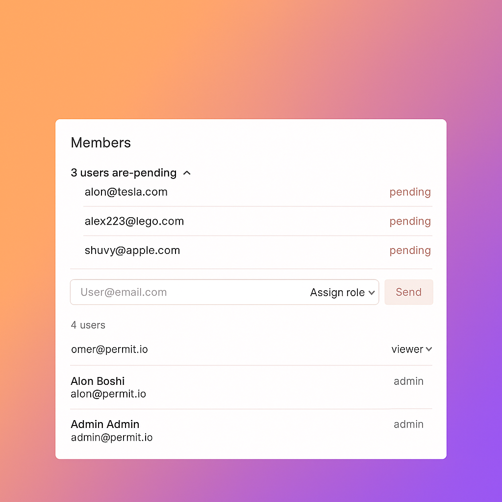 Pending users